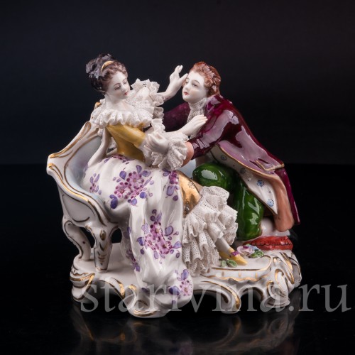 Пылкий влюбленный, кружевная, Дрезден, Германия, сер. 20 в.