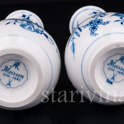 Две вазочки с узким горлом, Meissen, Германия, 1985 г.