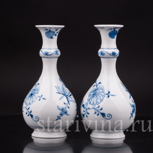 Две вазочки с узким горлом, Meissen, Германия, 1985 г.
