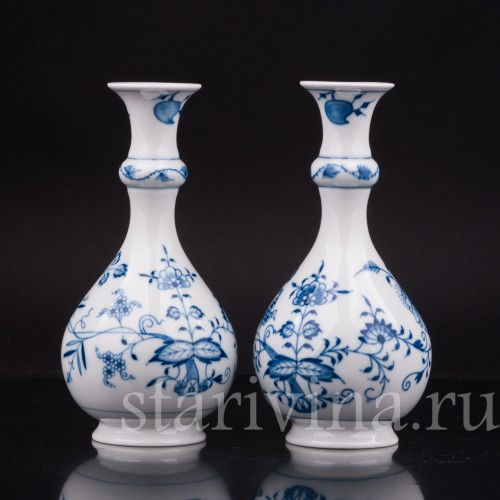 Две вазочки с узким горлом, Meissen, Германия, 1985 г.