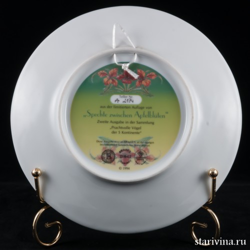 Дятлы между цветами яблони, Schirnding, Германия