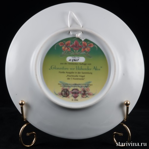 Скворцы во время цветения алоэ, Schirnding, Германия