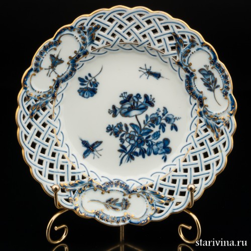 Цветочный узор с насекомыми, Meissen, Германия, 19 в