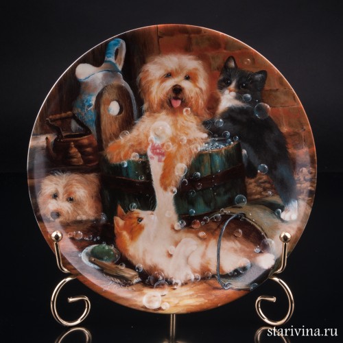 Декоративная тарелка Восхитительное купание, Seltmann Weiden, Германия.