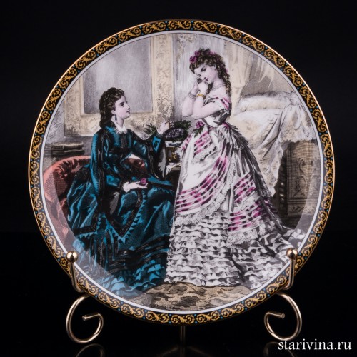 Декоративная тарелка Первый выход в свет, Coalport, Великобритания.