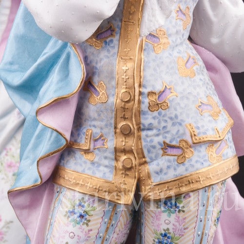 Парные фарфоровые статуэтки Портрет возлюбленной, Vion Baury, Франция, 1870е гг.