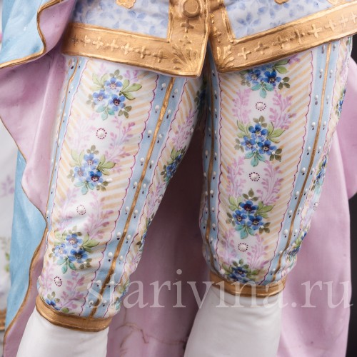 Парные фарфоровые статуэтки Портрет возлюбленной, Vion Baury, Франция, 1870е гг.