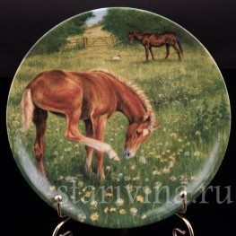 Декоративная фарфоровая тарелка Копытце, Royal Worcester, Великобритания, 1991 г.