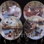 Декоративная фарфоровая тарелка Гордые лебеди, Ottlinger Porzellan, Германия, 1995 г.