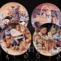 Декоративная фарфоровая тарелка Забавы у печки, Швеция, 1992 г.