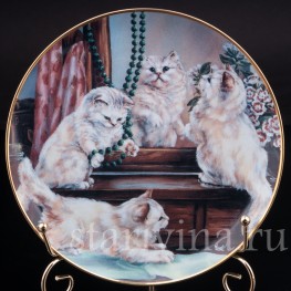 Декоративная тарелка из фарфора Игра в переодевание, Franklin Porcelain, Великобритания, 1990 гг.