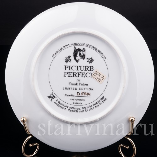 Декоративная тарелка из фарфора Само совершенство, Franklin Porcelain, Великобритания, 1991 г.