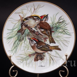 Декоративная тарелка из фарфора Королёк, Tirschenreuth, Германия, 1986 г.