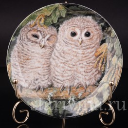 Декоративная тарелка из фарфора Птенцы неясыти, Wedgwood, Великобритания, кон. 20 в.