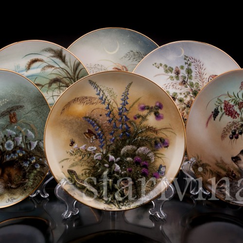 Декоративная тарелка Нежный и крошечный из фарфора, Lilien Porzellan, Австрия, 1990 г.