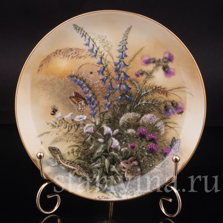 Декоративная тарелка Нежный и крошечный из фарфора, Lilien Porzellan, Австрия, 1990 г.