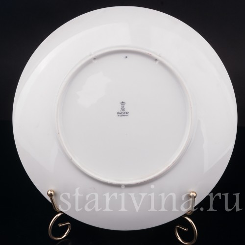 Декоративная тарелка из фарфора Глухарь, Alka Kaiser, Германия, вт. пол. 20 в.