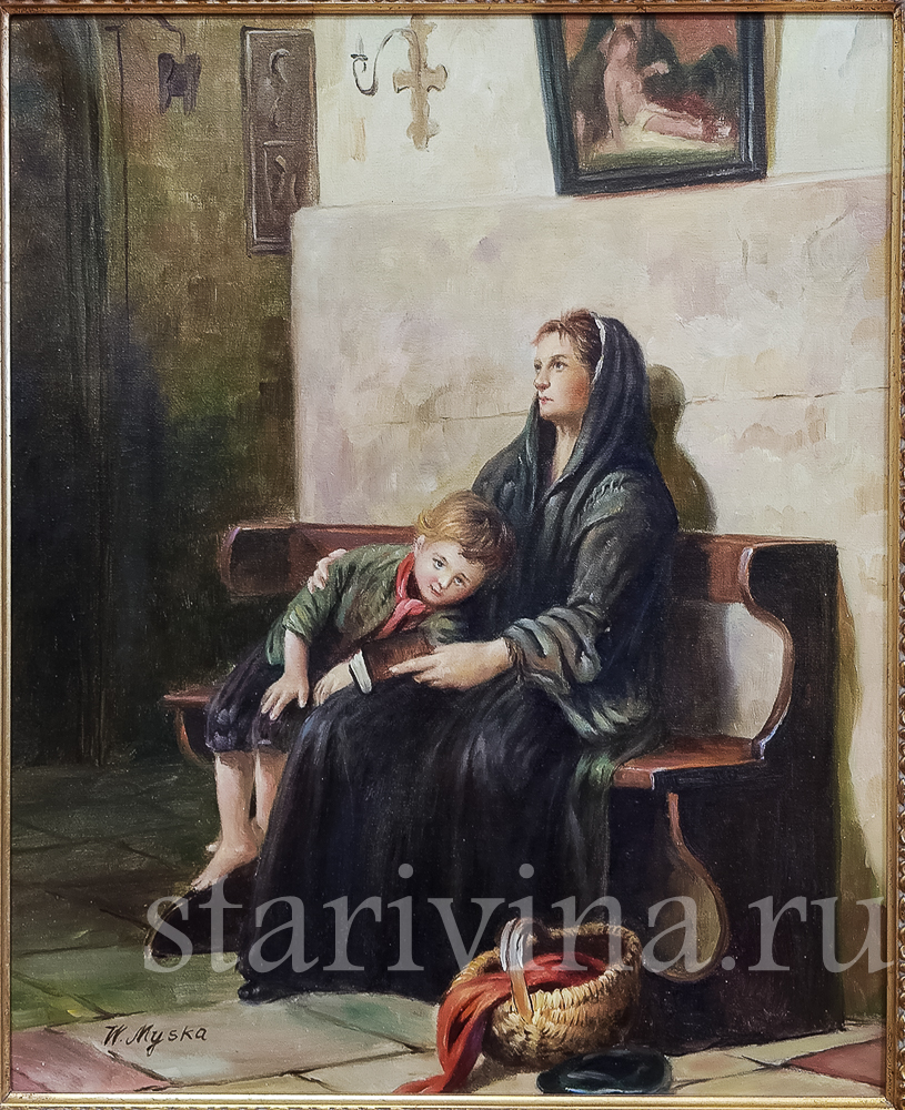 Купить картину Женщина с ребенком, Германия, вт. пол. 20 в по цене 74 700  руб. - Старивина